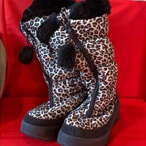 Pajar Women’s Cheetah Snow Boots 🖤 EUC NWOT